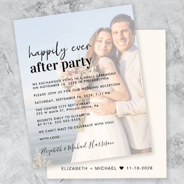 Budget Foto Overlay Hochzeitsempfang Einladung (Von Creator hochgeladen)