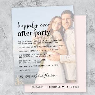 Budget Foto Overlay Hochzeitsempfang Einladung