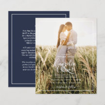 BUDGET Foto Overlay Navy Blue WEDite Einladung