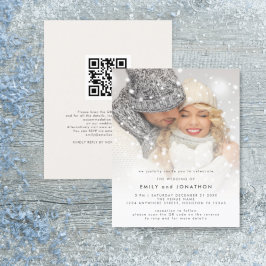 Budget Foto Overlay QR Code Winterhochzeit Einladu