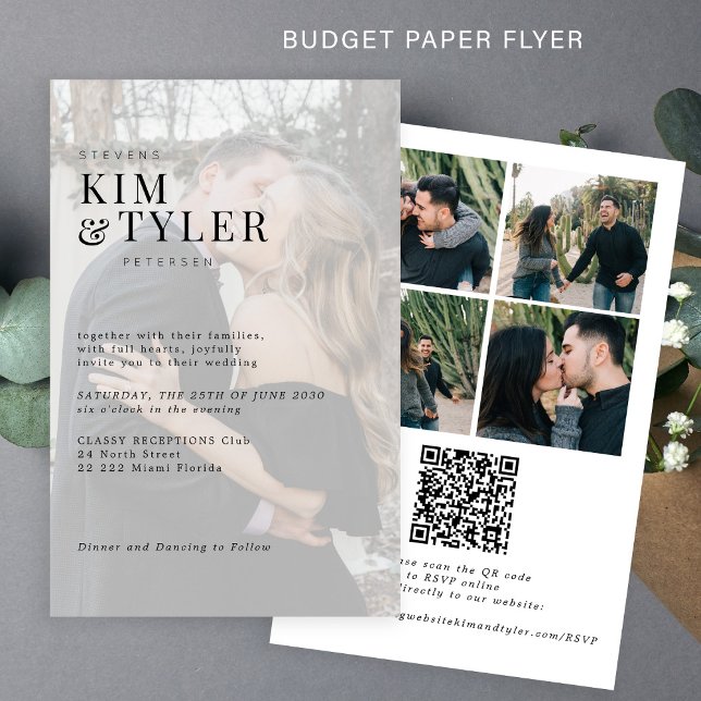 Budget Foto Overlay QR UAWG Hochzeit Einladung Flyer (Von Creator hochgeladen)