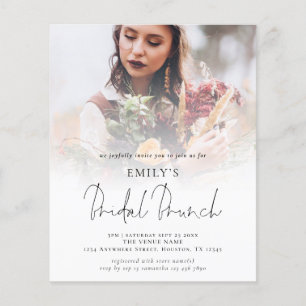 Budget Foto Overlay Script Bridal Brunch Einladung