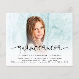 Budget Foto Overlay Script Quinceañera Einladung