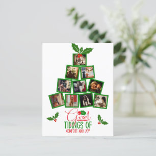 Budget Foto Personalisiert Grüne Weihnachten Postkarte
