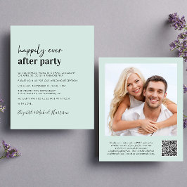 Budget Foto QR Code Hochzeitsempfang Einladung