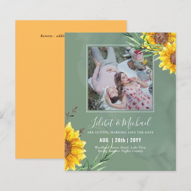 BUDGET-Foto Rett Datum oder Hochzeit Rustikale Son (Vorne/Hinten)