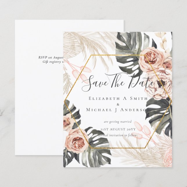 BUDGET-Foto Rette Daten PAMPAS Koralle Tropisch (Vorne/Hinten)