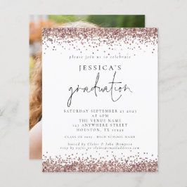 Budget Foto Rose Gold Glitzer 2024 Abschluss