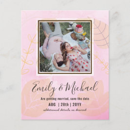 Budget Foto Save the Date Abstrakt Hochzeit