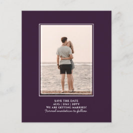 BUDGET-Foto Save the Date Plum Lila Wedding Flyer