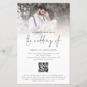 Budget Foto Script QR Code Einladung Hochzeitsfeie