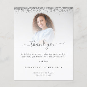 Budget Foto Silver Glitzer Vielen Dank