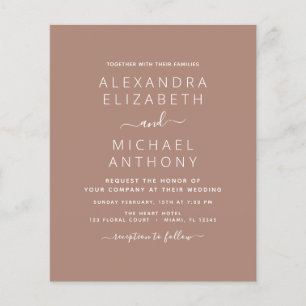 Budget Foto Terra Cotta Boho Wedding Simple Flyer