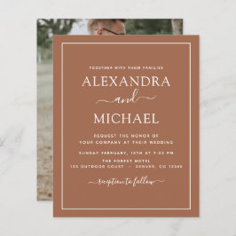 Budget Foto Terracotta Boho Wedding Simple