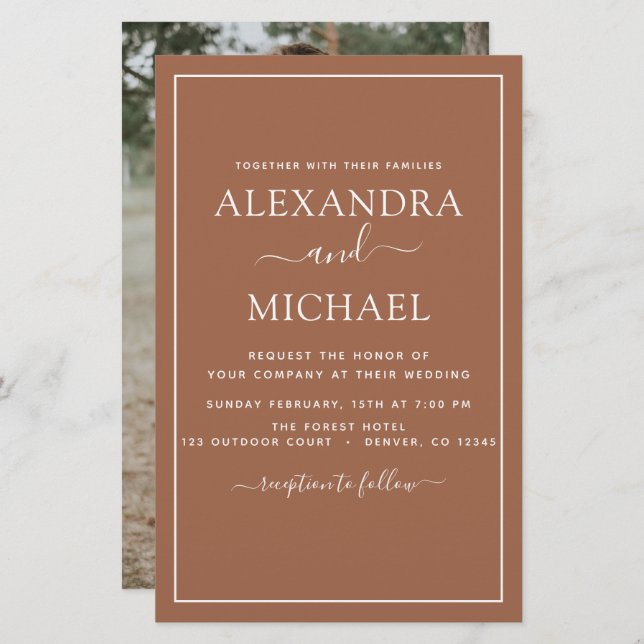 Budget Foto Terracotta Boho Wedding Simple (Vorne/Hinten)