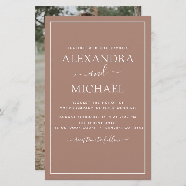 Budget Foto Terracotta Boho Wedding Simple (Vorne/Hinten)