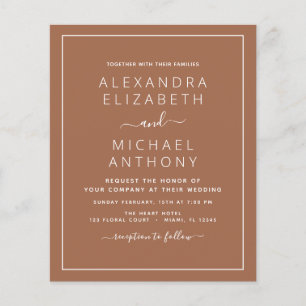 Budget Foto Terracotta Boho Wedding Simple Flyer