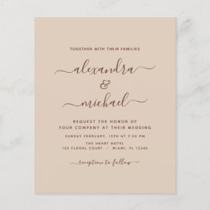 Budget Foto Terracotta Boho Wedding Simple Flyer