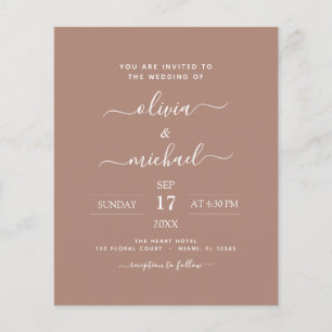 Budget Foto Terracotta Boho Wedding Simple Flyer