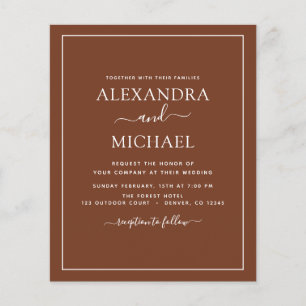Budget Foto Terracotta Boho Wedding Simple Flyer