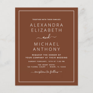 Budget Foto Terracotta Boho Wedding Simple Flyer