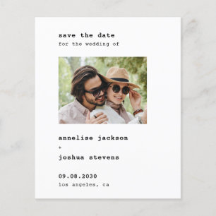 Budget Foto Typografie Hochzeit speichern Sie das 