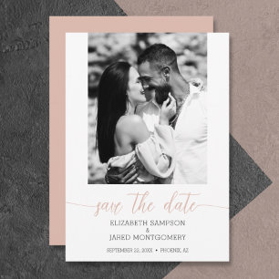 Budget Foto Wedding Dusty Pink Save the Date