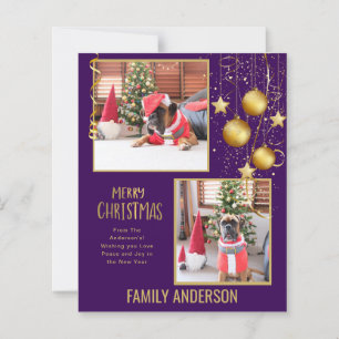 BUDGET FOTO Weihnachten oder Feiertage Card Gold T