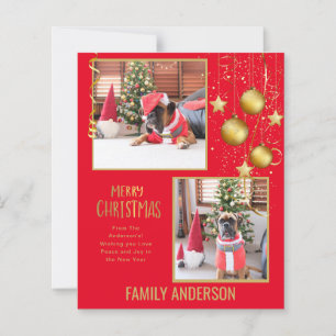 BUDGET FOTO Weihnachten oder Feiertage Card Gold T