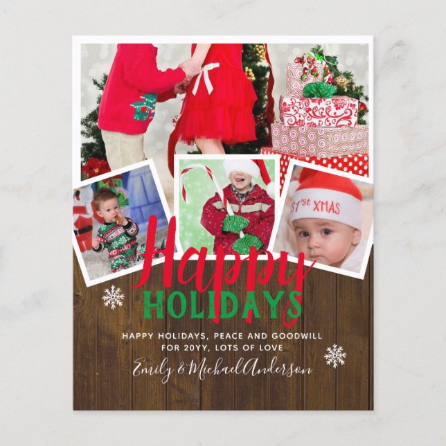 BUDGET Foto Weihnachtskarten - Collage Flyer (Vorne)