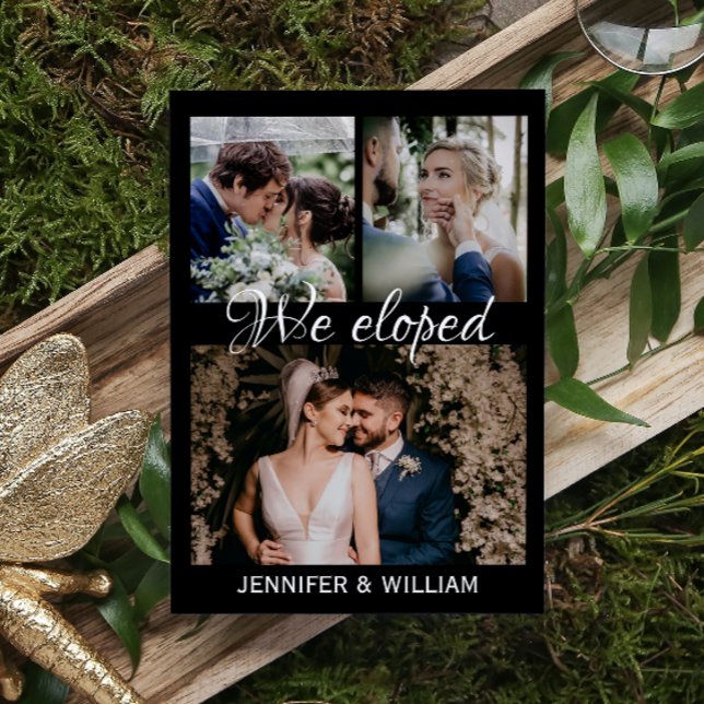 Budget Fotocollage Wir feierten Hochzeitsankündigu (Von Creator hochgeladen)