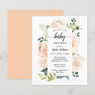 Budget Friendly Fleur Jolie Baby Dusche Einladung