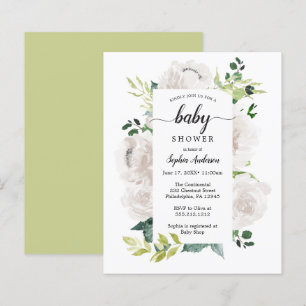 Budget Friendly Fleur Jolie Baby Dusche Einladung