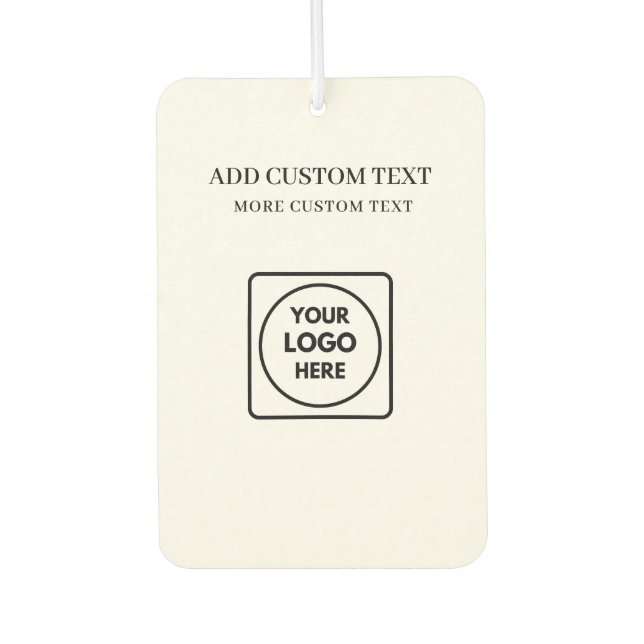 Budget Friendly Logo Style Business Branding Autolufterfrischer (Vorderseite)