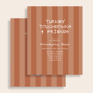 Budget Friendsgiving Truthahn Touchdown Orange Flyer