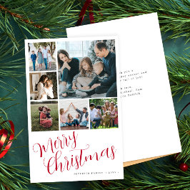 Budget Frohe Weihnachten 6 Foto rote Typografie-Ka