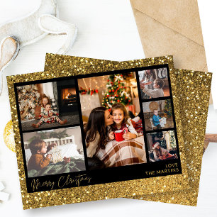 Budget Frohe Weihnachten Gold Glitzer Multi Foto