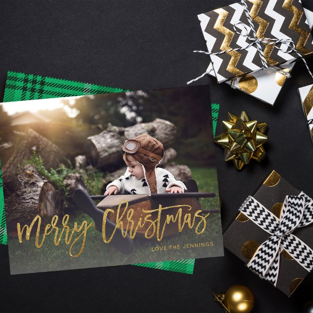Budget Frohe Weihnachten Gold Glitzer Script Foto  (Von Creator hochgeladen)
