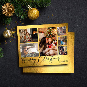 Budget Frohe Weihnachten Imitate Gold Foil Multi F