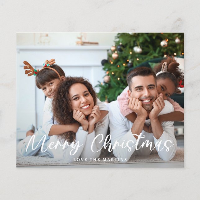 Budget Frohe Weihnachten Lustige Schrift Foto Flyer (Vorne)