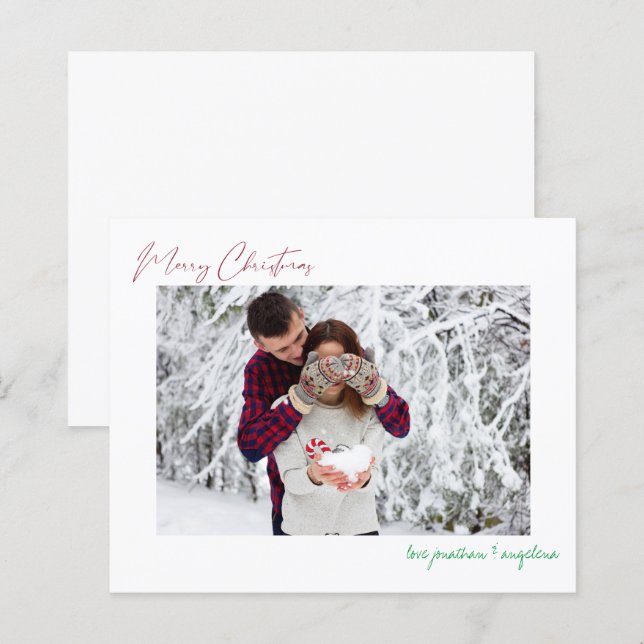 Budget Frohe Weihnachten Modernes Minimalistisches (Vorne/Hinten)