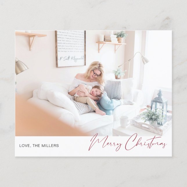 Budget Frohe Weihnachten Modernes Minimalistisches Flyer (Vorne)