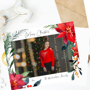 Budget Frohe Weihnachten Poinsettia Foto