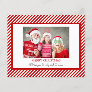 Budget Frohe Weihnachten Red White Foto Card Flyer