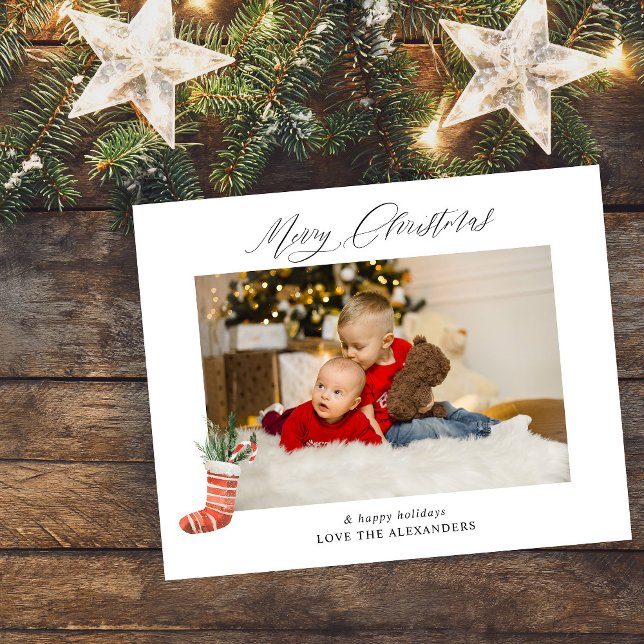 Budget Frohe Weihnachten & Strumpf Foto Flyer (Von Creator hochgeladen)