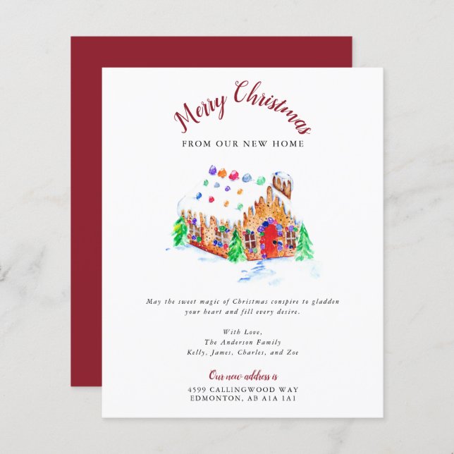 Budget Frohe Weihnachten von unserem neuen Zuhause (Vorne/Hinten)