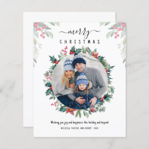 Budget Frohe Weihnachts Custom Foto Mistletoe Card
