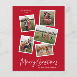 Budget Frohe Weihnachts Foto Collage Urlaubskarte