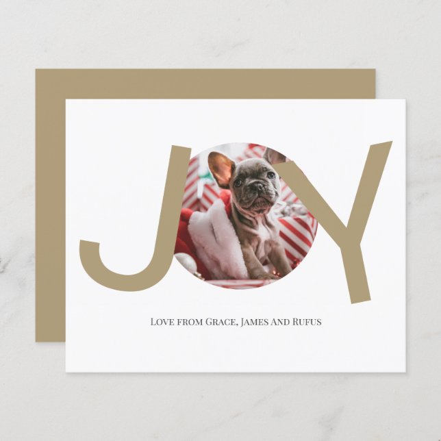 BUDGET Frohe Weihnachts-Joy Foto-Karte (Vorne/Hinten)