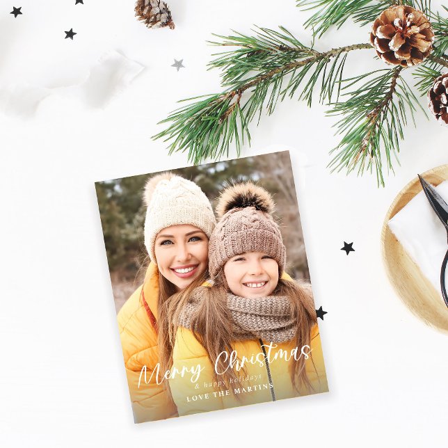 Budget Frohe Weihnachts Spaß Script Foto Vertikal Flyer (Von Creator hochgeladen)